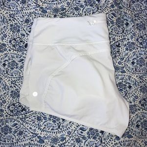 White Lululemon shorts
